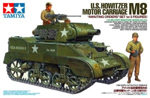  Tamiya 35312 US Howitzer Motor Carriage M8 - Awaiting Orders w/3 Figures