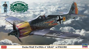 Hasegawa 7492 Focke-Wulf Fw190A-4 'Graf' w/Figure