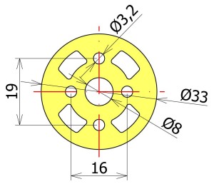 Wręga silnikowa Ø33×2mm 020108-1C-ESPRIT