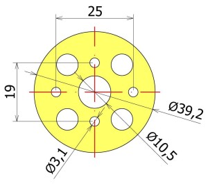 Wręga silnikowa ø 39,2x3 mm 020109-1C