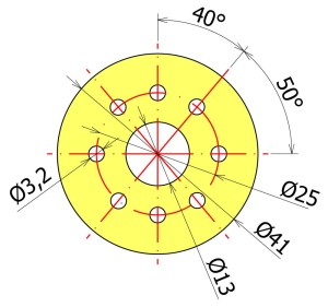 Wręga silnikowa Ø41×3mm 02013-1C